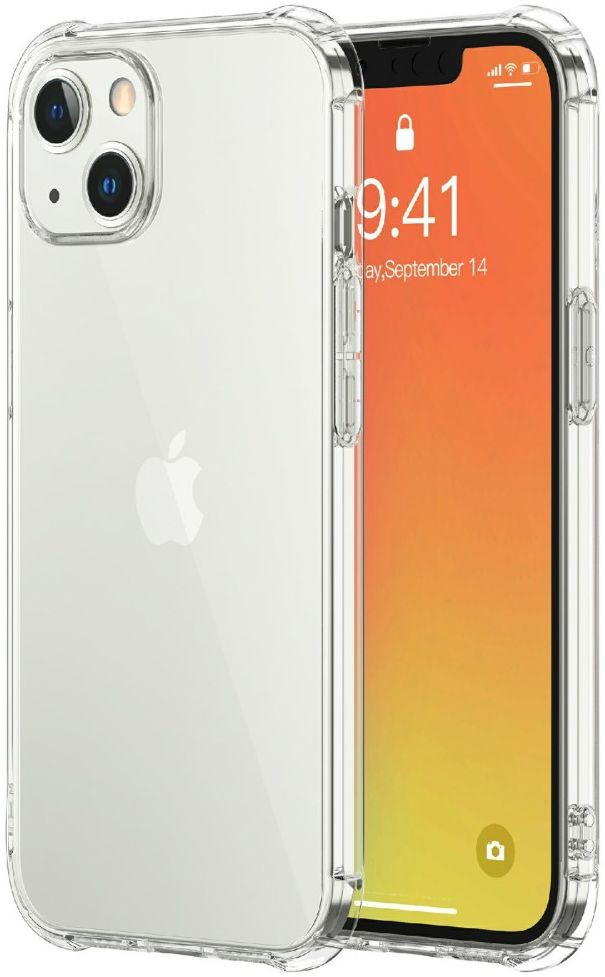 iPhone 13 Pro Max transparant siliconen shockproof hoesje met randen - Hoesjes - BS Phonefix