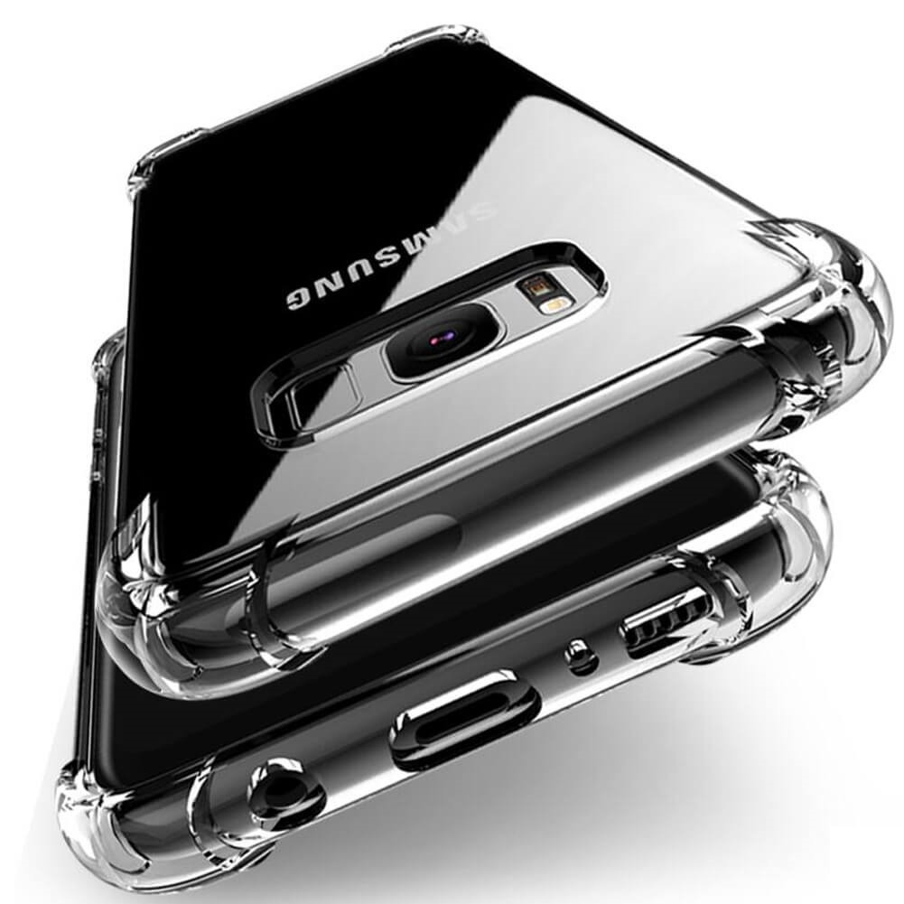 S8/S9 Plus transparant siliconen shockproof hoesje met randen - Hoesjes - BS Phonefix